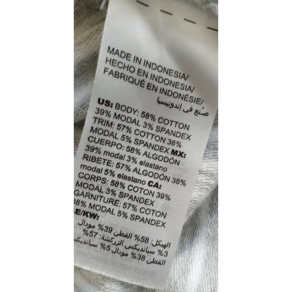 Chicos Womens  Size 3 Modal Cotton Blend Striped Gray Long Sleeve jacket Top - Picture 4 of 8